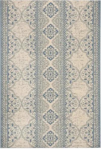 LINDEN 174 Collection LND174M-5 Blue / Creme 5'-3" X 7'-6"