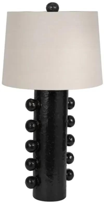 31" Tall Knobby Table Lamp, Black