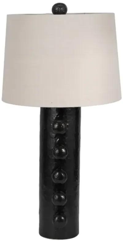 31" Tall Knobby Table Lamp, Black