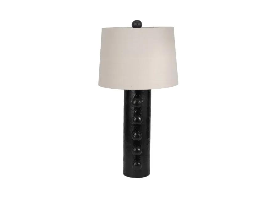 31" Tall Knobby Table Lamp, Black