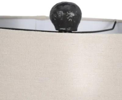 31" Tall Knobby Table Lamp, Black