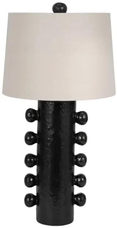 31" Tall Knobby Table Lamp, Black