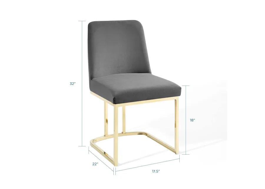 Amplify Sled Base Performance Velvet Dining Side Chair