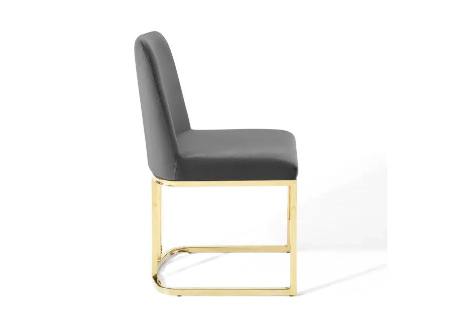 Amplify Sled Base Performance Velvet Dining Side Chair