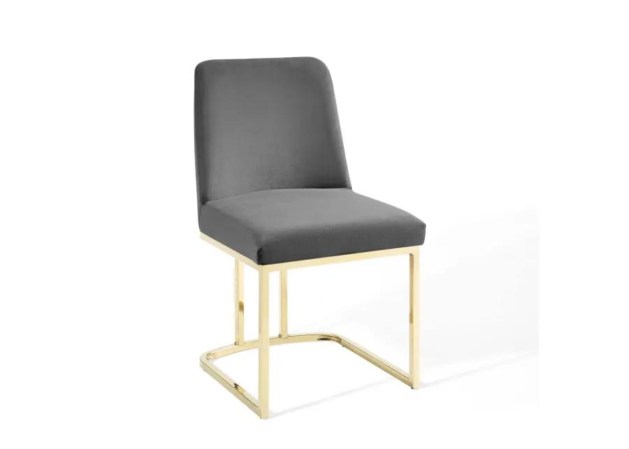 Amplify Sled Base Performance Velvet Dining Side Chair