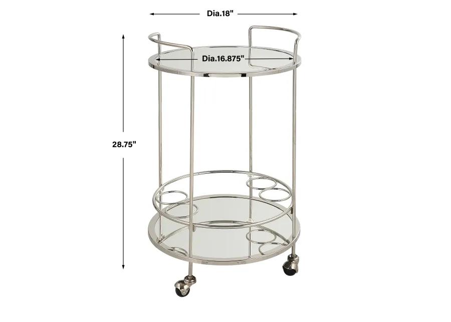 Spritz Chrome Bar Cart