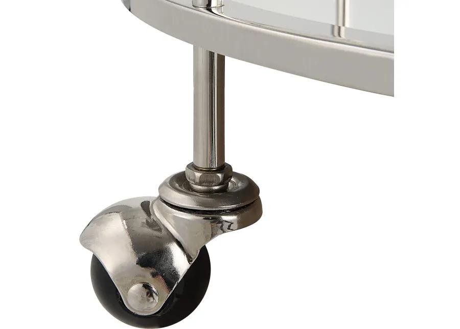 Spritz Chrome Bar Cart