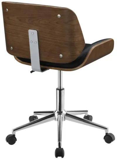 Addington Adjustable Height Office Chair Black and Chrome