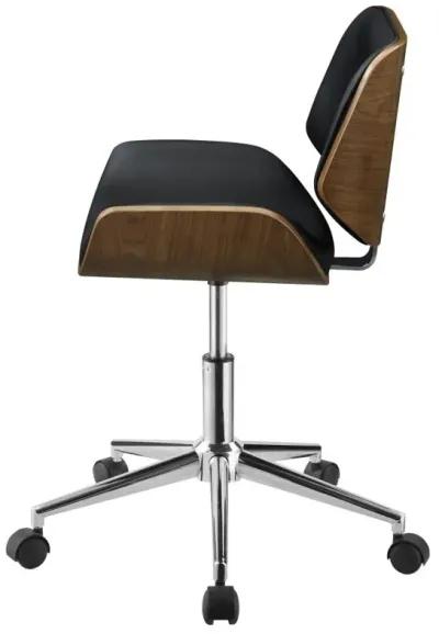 Addington Adjustable Height Office Chair Black and Chrome