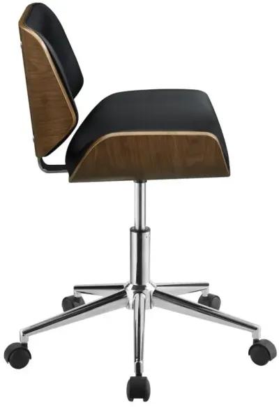 Addington Adjustable Height Office Chair Black and Chrome