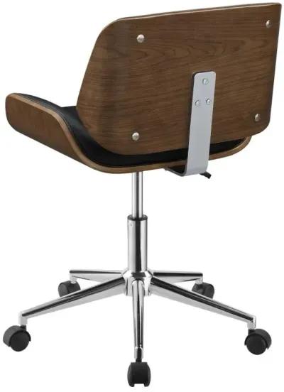 Addington Adjustable Height Office Chair Black and Chrome