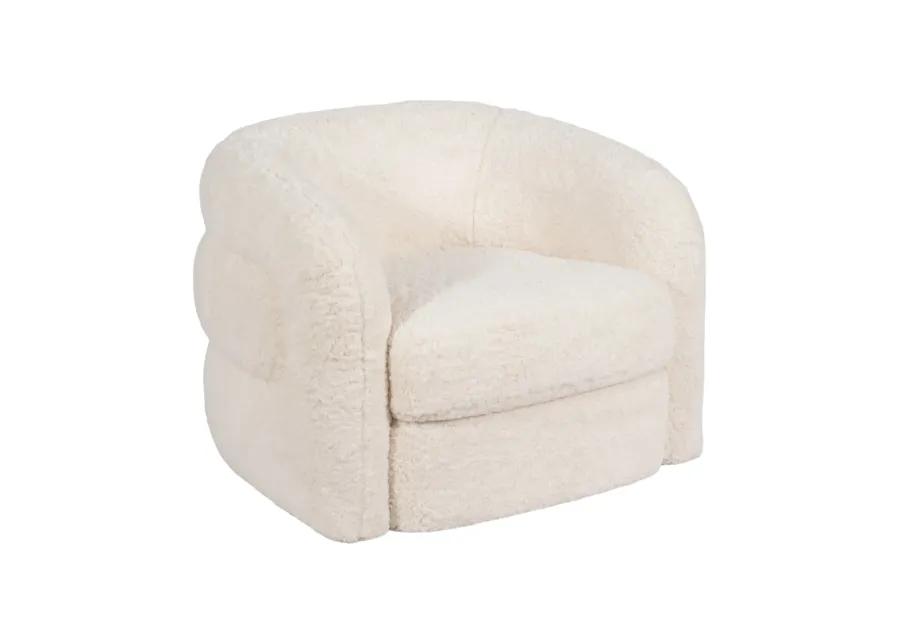 Roundback Accent Chair, Ivory