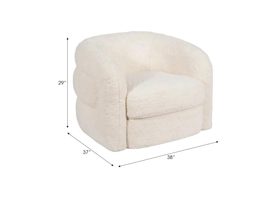 Roundback Accent Chair, Ivory