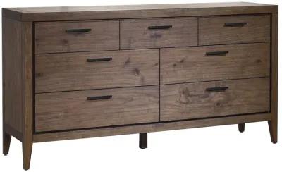 Boracay Seven Drawer Walnut Dresser in Wild Oats Brown (2024)