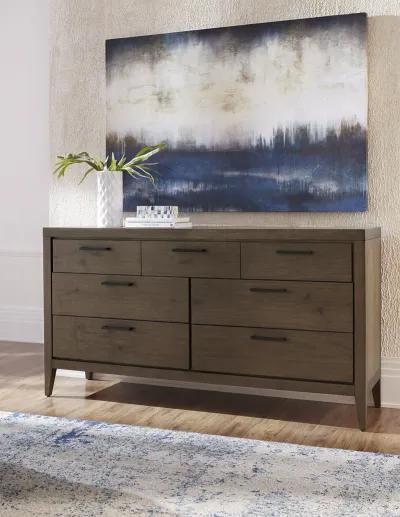 Boracay Seven Drawer Walnut Dresser in Wild Oats Brown (2024)