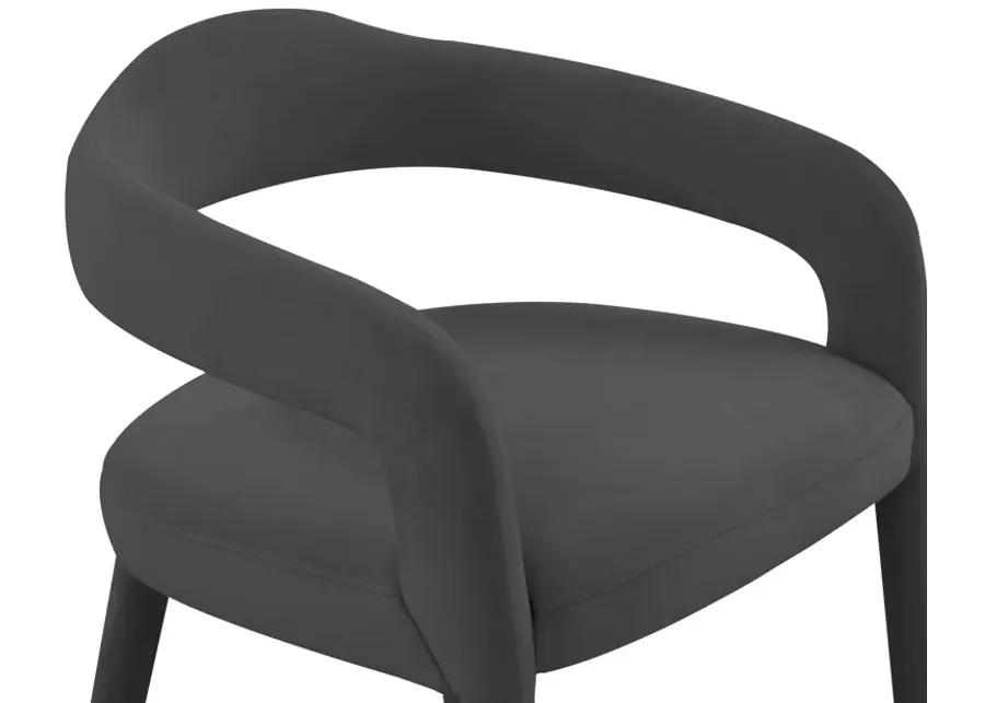 Lucia Black Velvet Dining Chair