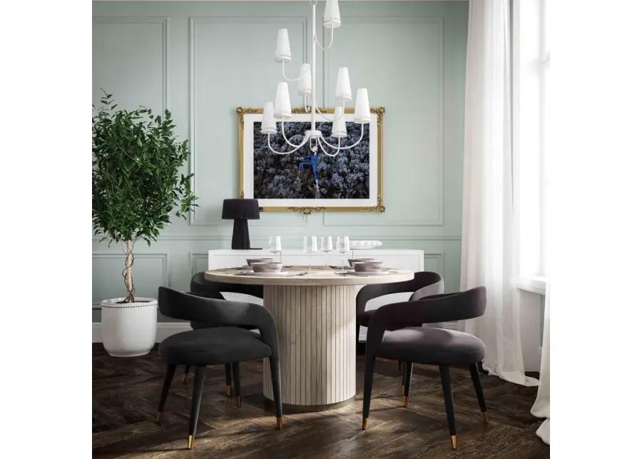 Lucia Black Velvet Dining Chair