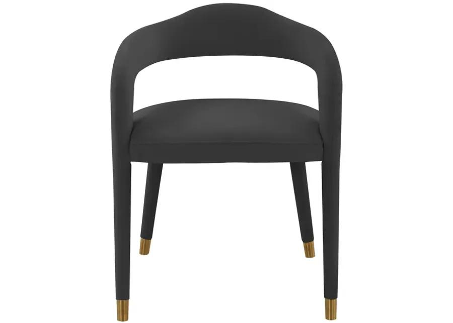 Lucia Black Velvet Dining Chair