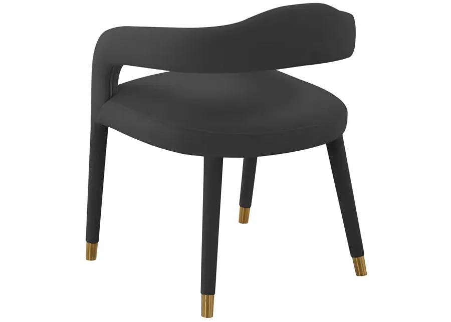 Lucia Black Velvet Dining Chair