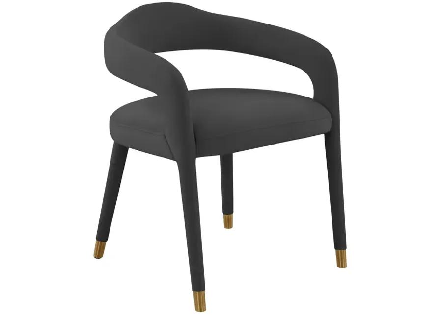 Lucia Black Velvet Dining Chair