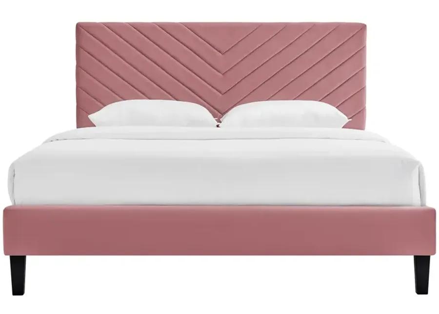 Roxanne Performance Velvet Twin Platform Bed