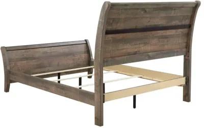 Frederick California King Sleigh Bed Weathered Oak