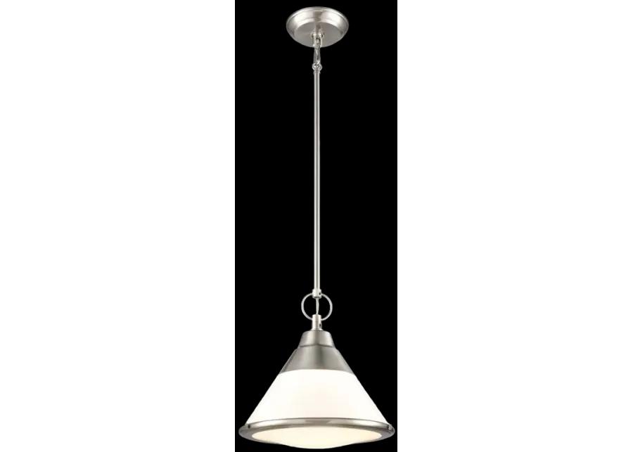 Sven 12" Wide 1-Light Pendant - Satin Nickel