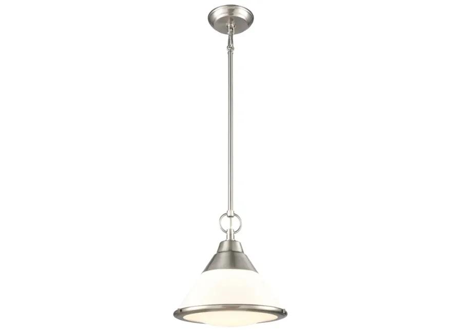 Sven 12" Wide 1-Light Pendant - Satin Nickel