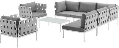 Harmony 8 Piece Outdoor Patio Aluminum Sectional Sofa Set