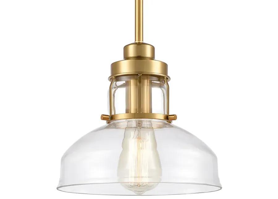 Manhattan Boutique 9" Wide 1-Light Mini Pendant - Brushed Brass