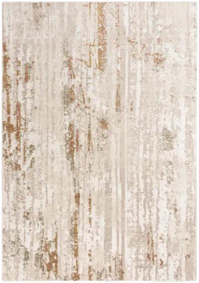 Ventura Beige/Green Stripe Washed Wool 8' x 10' Rectangle Rug