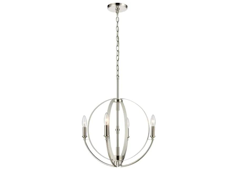 Rotunde 18" Wide 4-Light Chandelier - Matte White