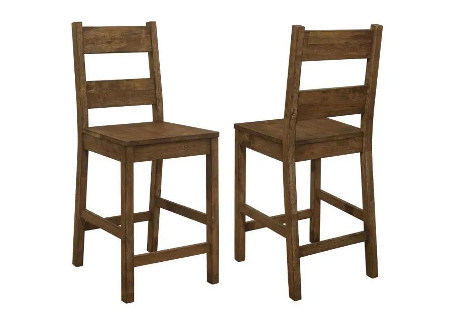 Coleman Counter Height Stools Rustic Golden Brown (Set of 2)