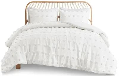 Intelligent Design Lucy Ivory Clip Jacquard Comforter Set