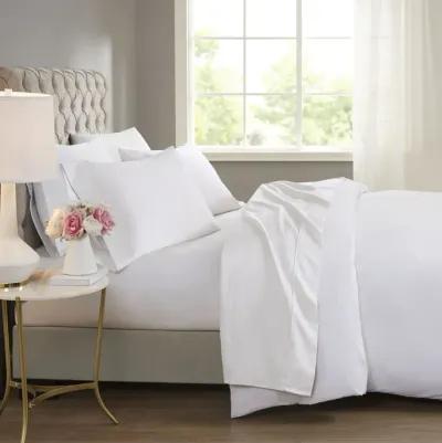 Beautyrest 600 Thread Count White Cooling Cotton Blend 4 PC Sheet Set