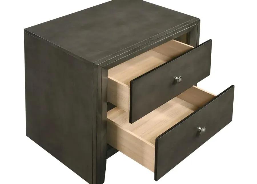 Serenity 2-drawer Nightstand Mod Grey