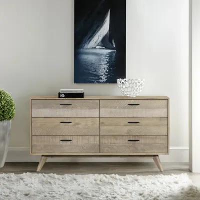 Baly Acacia 6-Drawer Dresser