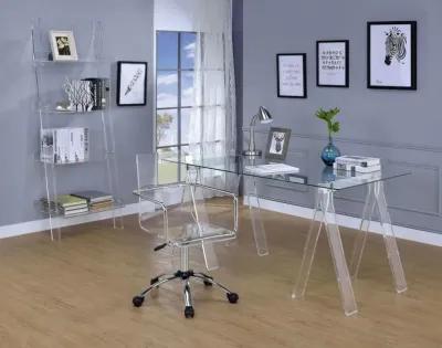 Alannah Office Chair with Casters Clear And Chrome