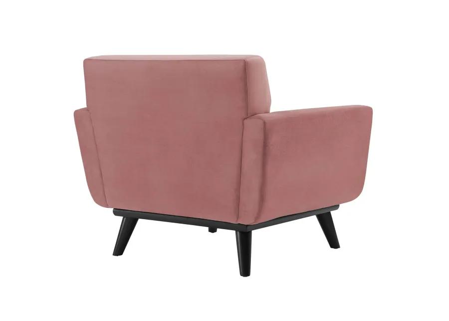 Engage Channel Tufted Performance Velvet Armchair