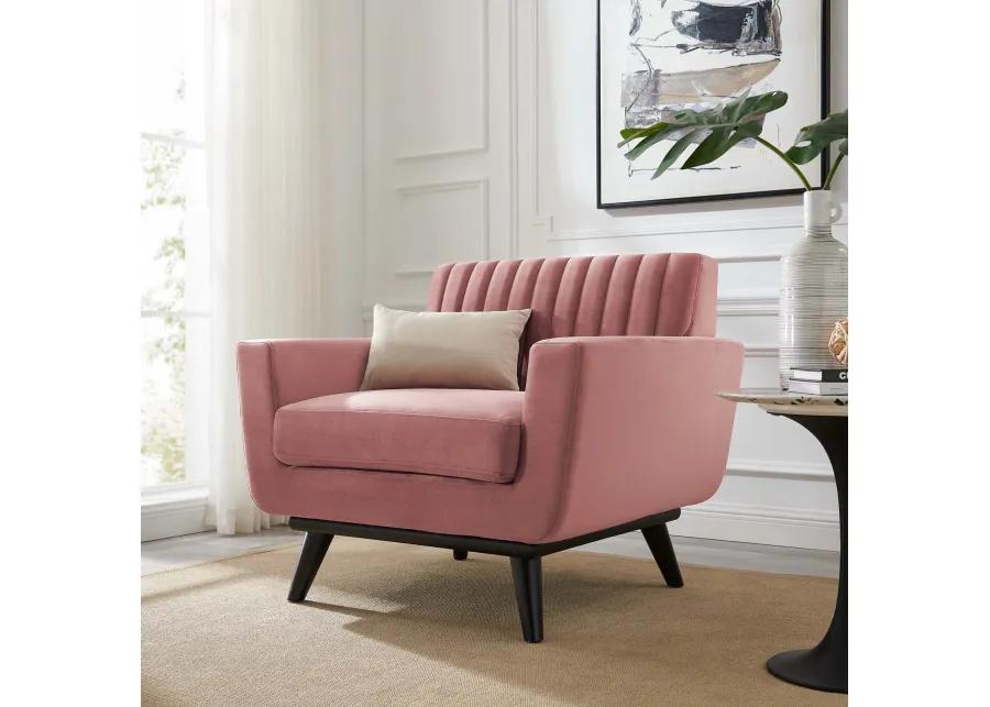 Engage Channel Tufted Performance Velvet Armchair