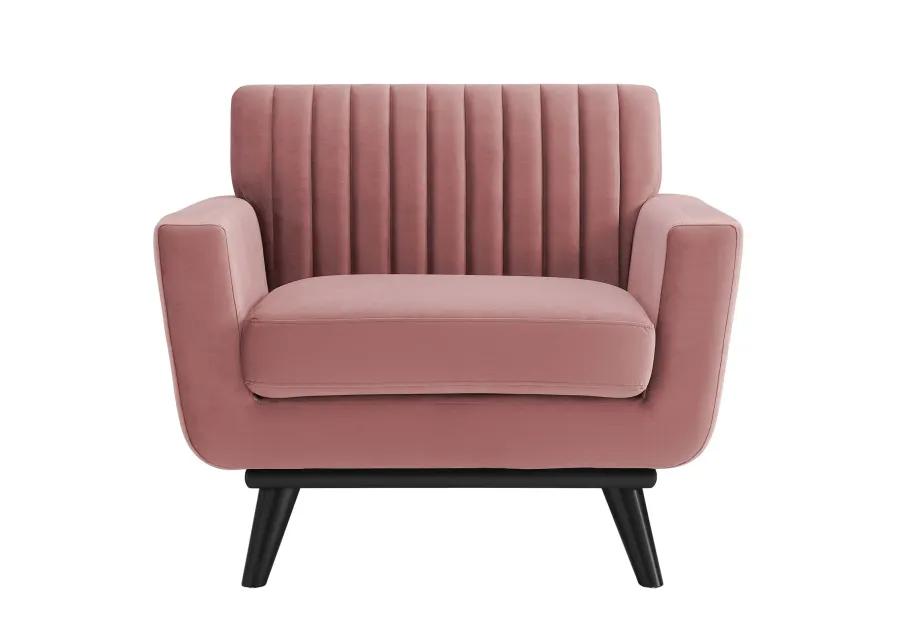 Engage Channel Tufted Performance Velvet Armchair