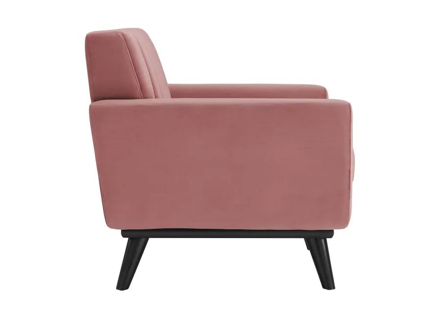 Engage Channel Tufted Performance Velvet Armchair