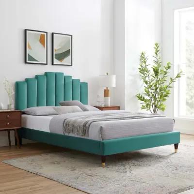 Elise Full Performance Velvet Platform Bed