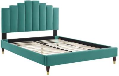 Elise Full Performance Velvet Platform Bed