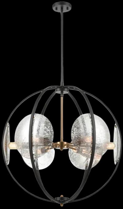 Oriah 28" Wide 6-Light Chandelier - Matte Black