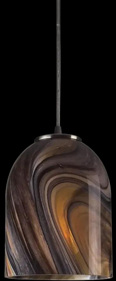 Swirl 6" Wide 1-Light Mini Pendant - Satin Nickel