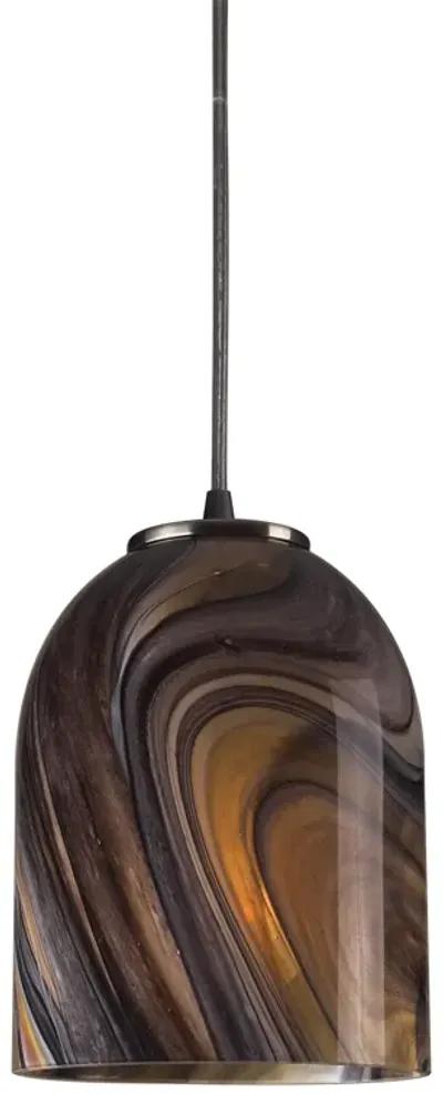 Swirl 6" Wide 1-Light Mini Pendant - Satin Nickel