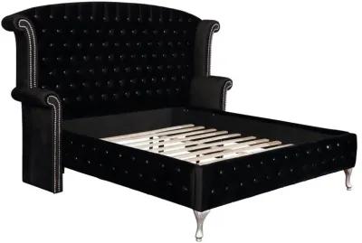 Deanna Queen Tufted Upholstered Bed Black