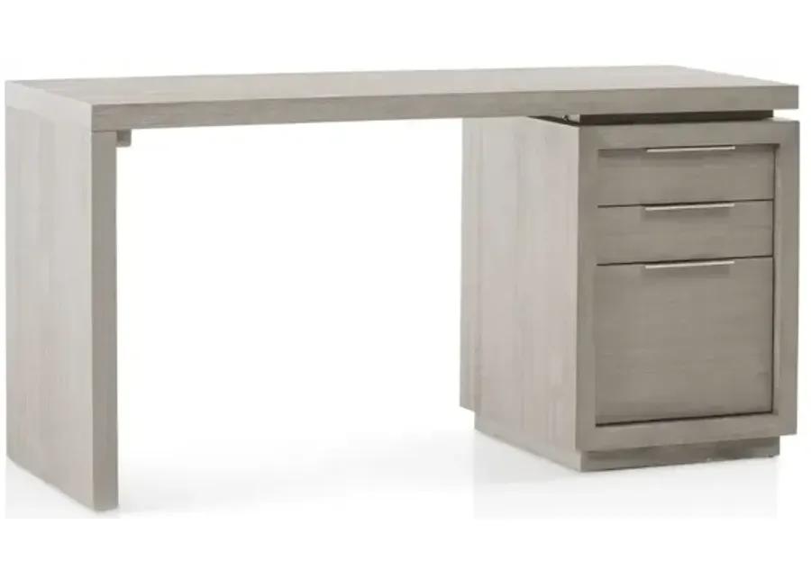 Oxford Three-Drawer Single Pedestal Desk in Mineral