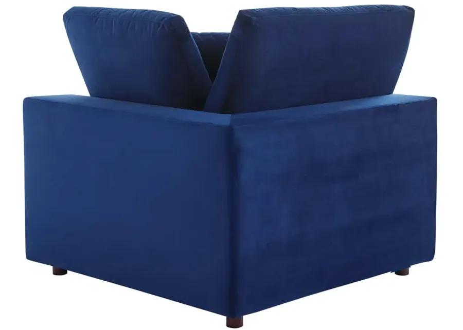 Commix Down Filled Overstuffed Performance Velvet Corner Chair